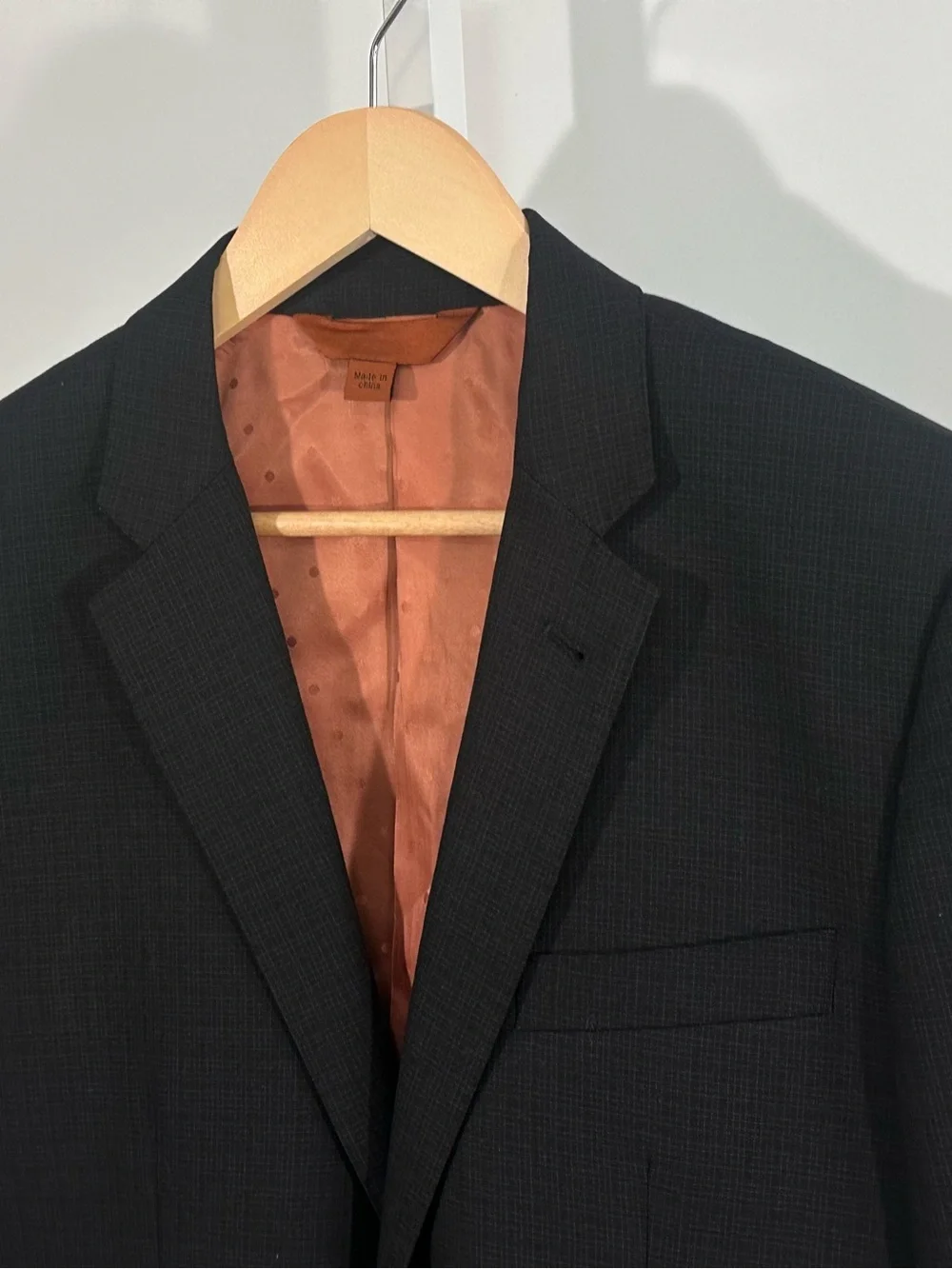 Privé Baroni Super 150’s Wool Blazer Sport Coat 40L gray Made Italy